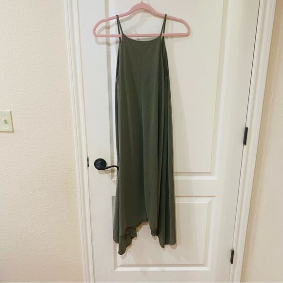 Joie pullover midi swing asymmetrical hem dress size XS army green color - Picture 6 of 6